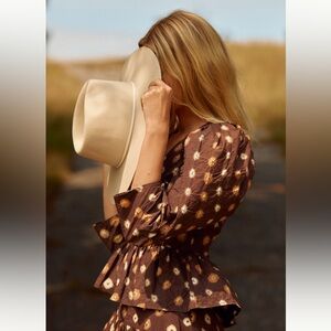 RHODE Alma Puff-Sleeve Blouse size 6 new without tags